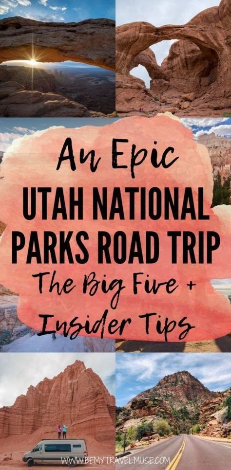 Planning an epic Utah Big Five road trip? Here's a 2020 guide to the best Utah national parks road trip, with the latest updates and insider tips on each national parks (Arches, Bryce Canyon, Canyonlands, Capitol Reef and Zion). #Utah The Big Five Utah, Utah National Parks Rv Road Trip, Utah Roadtrip, Rv Travel Destinations, National Parks Road Trip, Zion Utah, Utah National Parks Road Trip, Southwest Travel, The Big Five