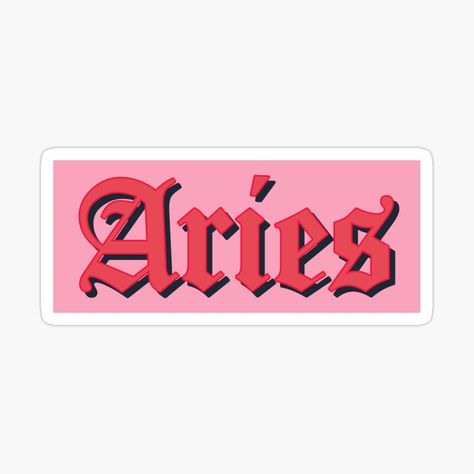 Aries Stickers Aesthetic, Aries Font, Aries Sticker, Aries Aesthetic, Aries Baby, Tato Henna, College Stickers, Bubble Stickers, Zodiac Art