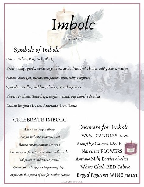 Imbolc Ideas, Celebrate Imbolc, Wicca Holidays, Pagan Wheel Of The Year, Witches Wheel, Imbolc Ritual, Wiccan Sabbats, Traditional Witchcraft, Romantic Dinner For Two