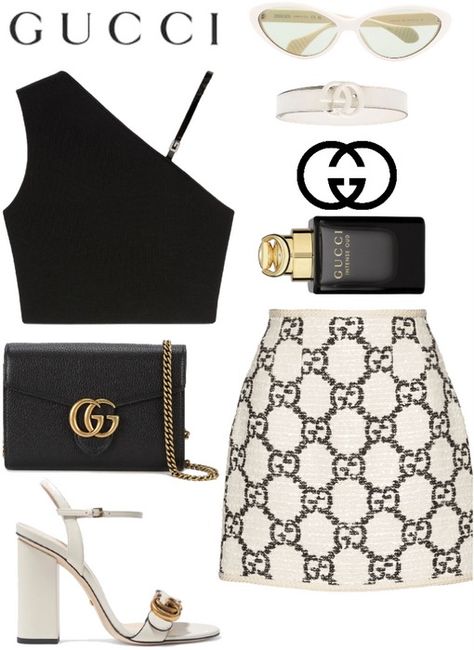 black and white gucci outfit Outfit | ShopLook Luxury Classy Outfits, Gucci Summer Outfit, Gucci Outfit Ideas, Gucci Women Outfit, Gucci Dress Outfit, Gucci Style Outfit, Gucci Aesthetic Outfit, Gucci Intense Oud, Gucci Outfits Women Fashion