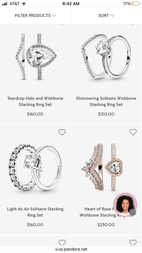 Pandora Stackable Rings Ideas, Pandora Rings Stacked Ideas, Rose Gold Crystal Ring, Pandora Rings Stacked, Pandora Stackable Rings, Rings Stacked, Pandora Ring, Pandora Rose, Rose Gold Crystal