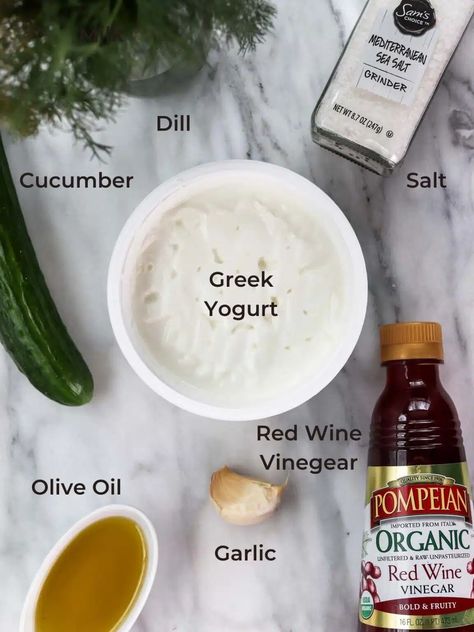 Tzatziki is a delicious salted cucumber and creamy dill yogurt dip. This authentic recipe is made with only 7 ingredients and is super easy to make! Greek Dill Yogurt Sauce, Gyro Dip Recipe, Yogurt Mayonnaise Recipe, Yogurt Dip Recipes, Dill Yogurt Dip, Yogurt Dill Dressing, Tzatziki Dip Recipe, Taziki Sauce, Cucumber Dill Sauce