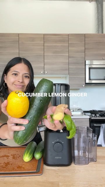 Juicing J on Instagram: "Cucumber Lemon Ginger Basil Recipe ⬇️⬇️ 3 cucumbers 1 Lemon 1 inch of ginger Few leaves of basil (5-6 optional) Makes about 32oz Used my J2 juicer click LINK IN BIO for juicer link and use code JEANETTE10 for a discount! This juice is delicious and refreshing! More on the cucumber side of taste But nicely balanced with the lemon, ginger, and basil. These fruits and veggies may help with… Promote healthy skin and hair Build healthy blood cells Alkalinize your body Cucumber Juice Recipe For Skin, Juicing Recipes Cucumber, Juicing Cucumber Recipes, Cucumber Ginger Juice, Basil Juice Recipe, Cucumber Juice Recipe Juicers, Cucumber Juicing Recipes, Cucumber Apple Juice Recipe, Pineapple Cucumber Ginger Lemon