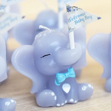 Baby Shower Giveaways Ideas, Baby Shower Ideas Elephant Theme, Elephant Themed Baby Shower Ideas, Elephant Themed Party, Elephant Baby Shower Theme Boy, Elephant Party Favors, Baby Shower Giveaways, Safari Baby Shower Boy, Baby Giveaways