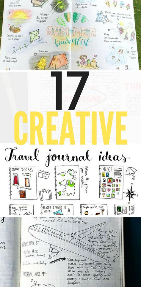 17 Creative Travel Bullet Journal Ideas for the Wanderlust. Using my bujo as a trip log. Track times, flights, weather, distance, and random thoughts along the way. | bullet journal | bullet journaling | bujo | bullet journal junkies | bullet journal junkie | bujo junkies | bujo junkie| planner spread | planner | planning | Travel Bullet Journal Ideas, Travel Diary Travelers Notebook, Travel Bullet Journal, Best Travel Journals, Travel Journal Ideas, Diy Journals, Travel Journal Pages, Kalender Design, Diy Travel Journal