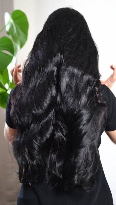 Long Jet Black Hair, Midnight Black Hair, Soft Black Hair, Shiny Black Hair, Black Wavy Hair, Black Hair Aesthetic, Long Shiny Hair, Long Hair Images, Straight Black Hair