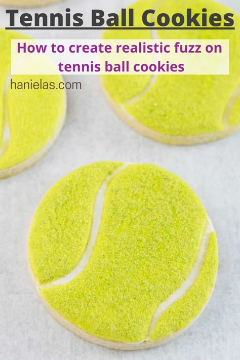 Tennis Racket Cookies, Tennis Royal Icing Cookies, Sports Ball Cookies, Tennis Treats Ideas, Tennis Ball Cookies Decorated, Tennis Ball Cupcakes, Tennis Birthday Party Decorations, Tennis Cupcakes Ideas, Tennis Ball Cake Pops