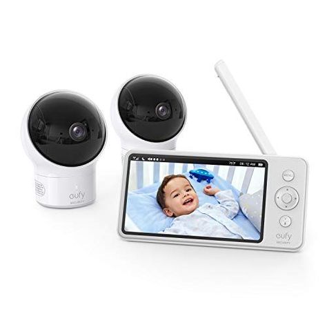 eufy Security, Video Baby Monitor with Camera and Audio, 2-Cam Kit, 720p HD,... Video Baby, Baby Monitor, Wide Angle Lens, Micro Sd Card, Day For Night, 4k Hd, Micro Sd, Summer Baby, Security Camera