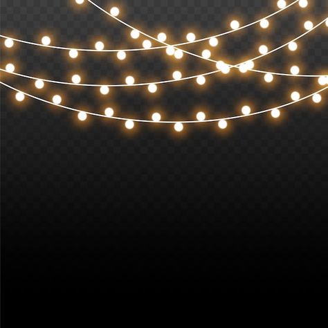 Christmas lights isolated on transparent... | Premium Vector #Freepik #vector #string-lights #decorative-lights #christmas-lamp #fairy-lights Fairy Lights Illustration, Imp Art, Christmas Lights Background, Fairy Lights Wedding, Christmas Night Light, Caricature Wedding, White Christmas Lights, Colorful Lamps, Banner Christmas