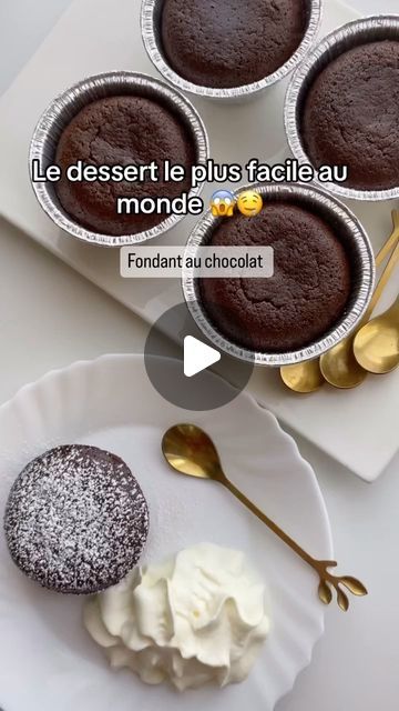 Fondant Recipe, Desserts With Biscuits, Chocolate Fondant, Lava Cakes, Instagram C, Easy Treats, Diy Sewing Pattern, Flan, 15 Minutes