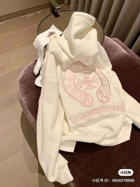 Chrome Hearts Clothing, Pink Chrome Hearts, Alt Hoodie, Chrome Hearts Hoodie, Soft Coquette, Cute Online Clothing Stores, Hoodie Hood, Pink Chrome, Chill Fits