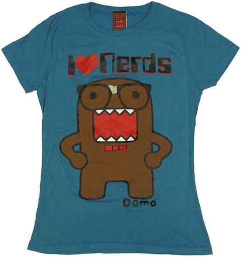 I ♥ NERDS Domo-kun T-shirt  (spendmoneyonline.net) Domo Shirt, I Heart Nerds, Domo Kun, Silly Clothes, Nerd Herd, Nerd Shirts, Scene Outfits, Scene Fashion, Scene Kids