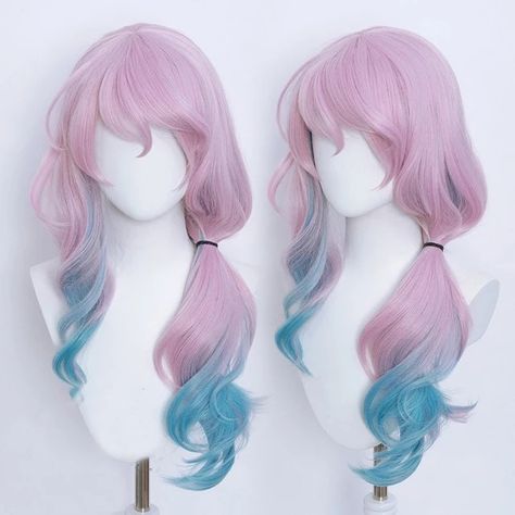 Kawaii Wigs, Pelo Anime, Anime Wigs, Hair Sketch, Cosplay Hair, Kawaii Hairstyles, Fesyen Rambut, Fantasy Hair, Anime Hair