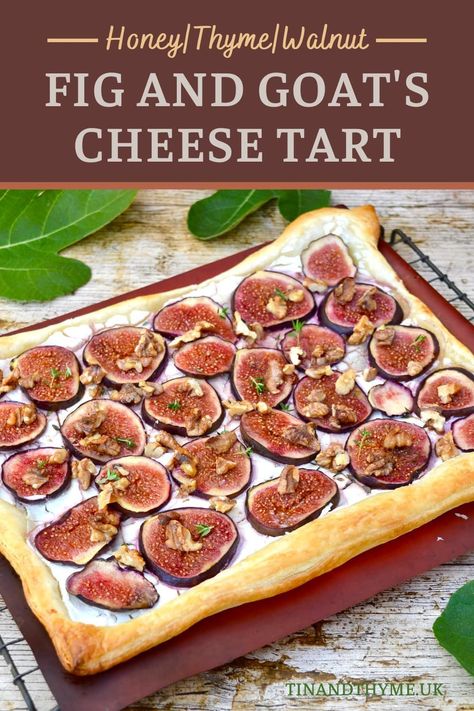 Fig And Goats Cheese Tart, Vanilla Tart, Pie Night, Easy Tart Recipes, Summer Lunches, Fig Tart, Goat Cheese Tart, Cheese Puff Pastry, Puff Pastry Tart