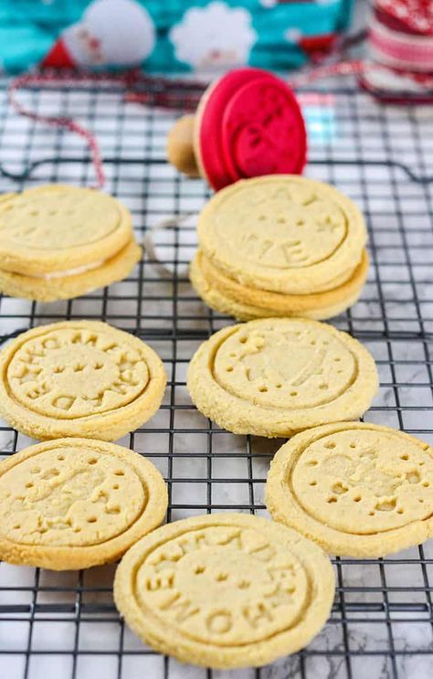 Stamped Cookies - Healthier Steps Stamp Cookies Recipe, Vegan Molasses Cookies, Stamped Cookies, Earth Balance Butter, Healthy Flour, Vegan Gingerbread, Gluten Free Cookie Recipes, Cookies Vegan, Almond Cookies