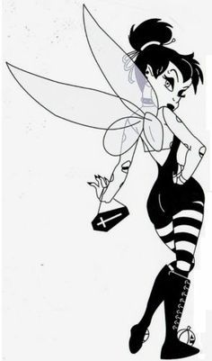 Emo Disney, Tinkerbell Wallpaper, Disney Punk, Goth Disney, Punk Disney Princesses, Disney Princess Tattoo, Tinkerbell And Friends, Alternative Disney, Punk Disney