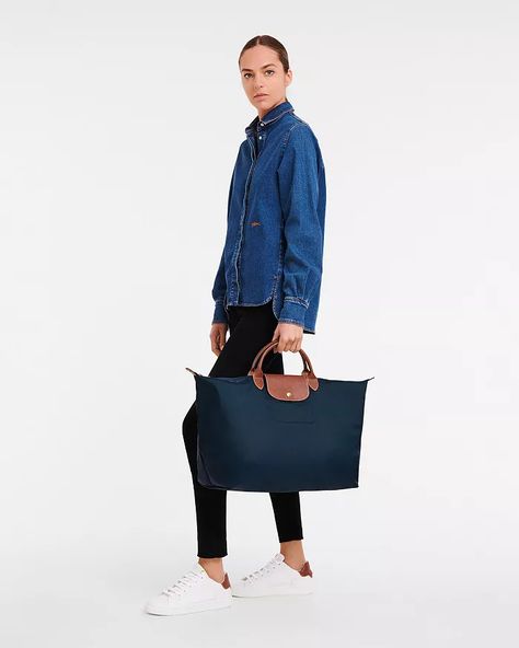 Longchamp - Le Pliage Nylon Weekender Longchamp Le Pliage Travel Bag, Longchamp Travel Bag, Longchamp Leather, Longchamp Travel, Nylon Travel Bag, Longchamp Bag, Small Travel Bag, Longchamp Bags, Recycled Canvas