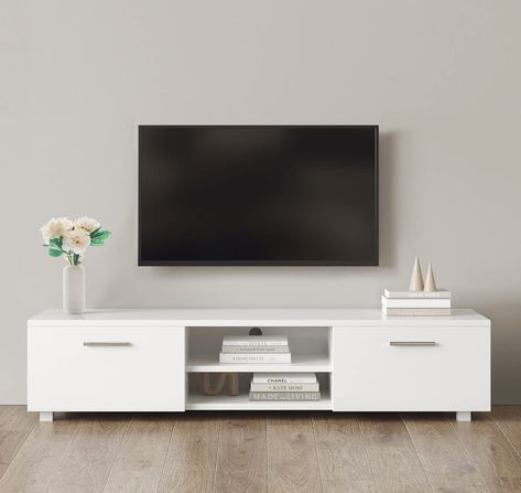 Simple Tv Cabinet, Tv Media Console, Tv Entertainment Center, Console With Storage, 65 Inch Tv, Wood Tv Unit, Tv Storage Unit, Living Room Cleaning, Modern Media Console