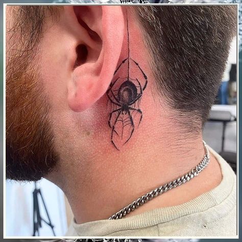 Looking for some inspiration for neck tattoos for men? Check out these 6 trendy ideas and tips to help you choose the perfect design. From minimalist to bold, find the perfect neck tattoo that suits your style. Explore different designs and get ready to make a statement with your new ink! Tattoo Behind Ear Men, Small Ear Tattoos, Cartilage Tattoo, Ear Tattoos For Men, Ear Lobe Tattoo, Behind The Neck Tattoos, Tattoo Ideas For Men Small, Tattoos For Men Unique, Tattoos Ear