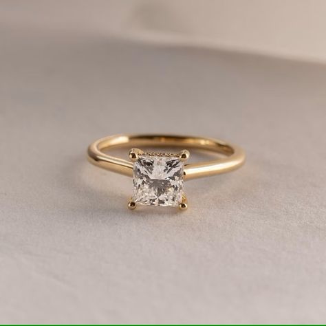 Princess Cut Solitaire For Wedding Proposal, Minimalist Princess Cut Solitaire Diamond Ring, Minimalist Solitaire Princess Cut Diamond Ring, Heirloom Princess Cut Solitaire Jewelry, Princess Cut Promise Rings, 14k Gold Solitaire Princess Cut Jewelry, Princess Cut Solitaire Ring, Princess Cut Moissanite, Platinum Metal