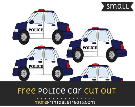 Free Police Car Cut Out - Small Size Printable Police Party Printables Free, Police Decorations, Police Officer Party, Police Themed Birthday Party, Officer Party, Police Theme Party, Police Birthday Party, Police Wife Life, Kids Police