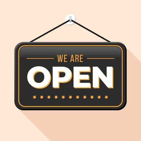 We Are Open For Business Signs, Close Order Design, We Are Open For Business Posts, Open For Business Image, Online Shopping Pictures, We Are Open Poster, Open Order Design, Open Signage, Shop Open Sign