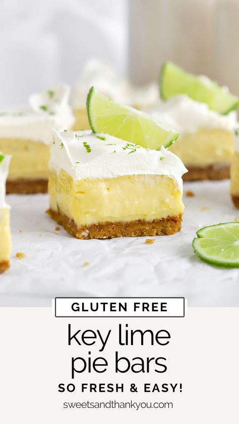 Gluten Free Tart Recipe, Gluten Free Key Lime Pie, Gluten Free Graham Cracker Crust, Key Lime Bars, Key Lime Desserts, Key Lime Pie Bars, Key Lime Pie Easy, Key Limes, Popular Desserts Recipes