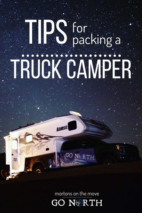 Pickup Camper Ideas, Slide In Truck Camper Storage Ideas, Truck Camper Organization, Truck Camper Hacks, Truck Camper Storage Ideas, Truck Camper Interior, Truck Camper Remodel, Camper Essentials, Lance Truck Camper