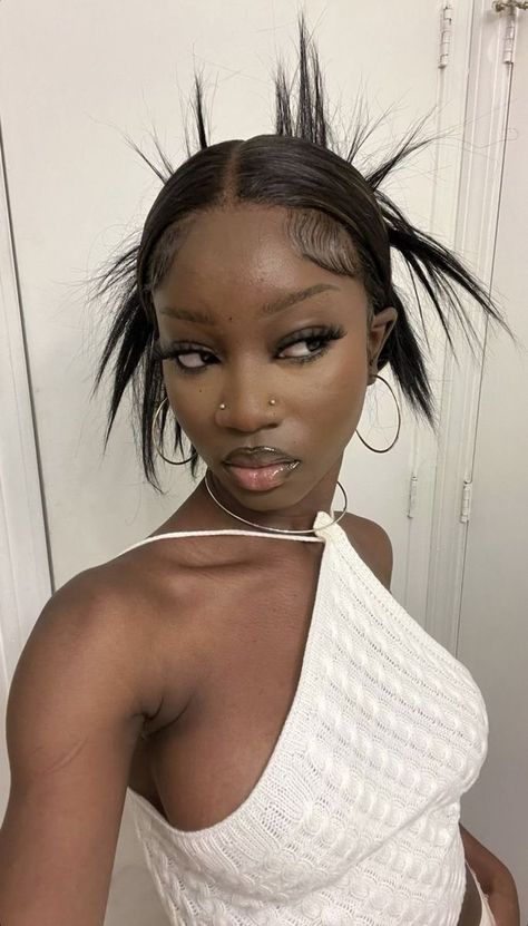 Wavy Black Hair, Natural Aesthetics, Y2k Hairstyles, 90s Hairstyles, Baddie Hairstyles, Wig Styles, Aesthetic Hair, Black Girls Hairstyles, Protective Hairstyles