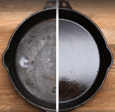 Cleaning Cast Iron Pans, Diy Homesteading, Season Cast Iron Skillet, Cast Iron Skillet Cooking, Cast Iron Care, Cast Iron Cleaning, Iron Skillet Recipes, Seasoning Cast Iron, Cast Iron Skillet Recipes