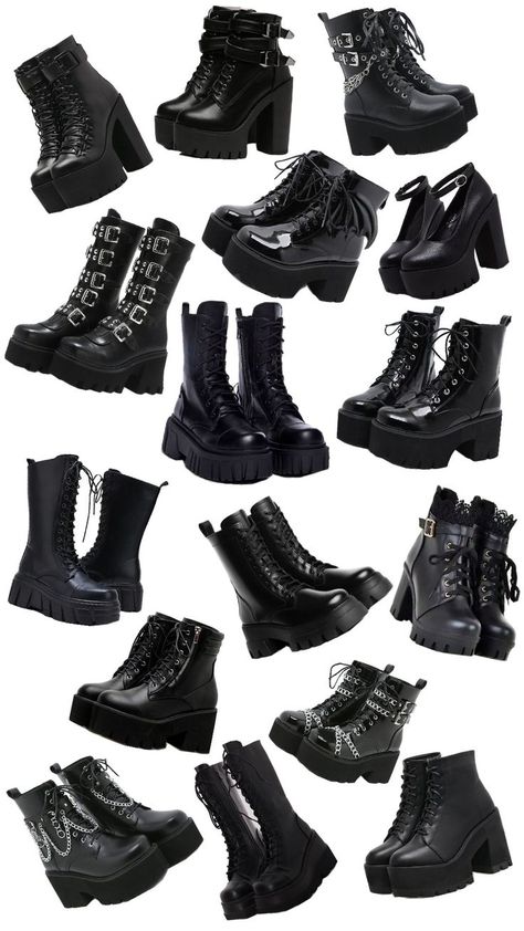 Goth Pikes Shoes, Tomboy Style Outfits, Tomboy Fashion, Pretty Outfits, Me Too Shoes, Running Shoes, Fashion Outfits, Heels