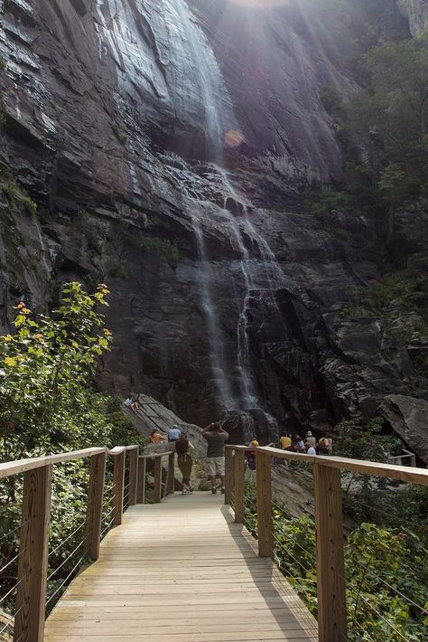 10 Easy Hikes You'll Want To Try In North Carolina Chimney Rock State Park, North Carolina Vacations, Chimney Rock, North Carolina Travel, Nc Mountains, North Carolina Mountains, Waterfall Hikes, Mountain Town, Summer Bucket