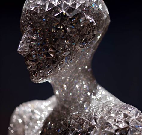 Beautiful #diamond #statue Helen Core, Diamond Sculpture, Space Fantasy, Emma Frost, Fallen Angel, Couture Fashion, Blue And Silver, Sculpture Art, Art Inspo