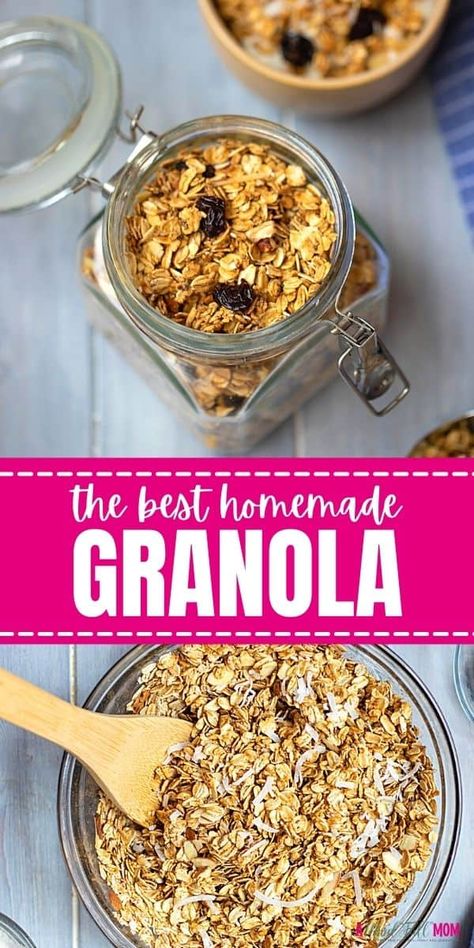 Olive Oil Granola Recipe, Basic Granola Recipe, Make Your Own Granola, Easy Granola Recipe, Homemade Granola Recipe, Snacks Vegan, Easy Homemade Granola, Homemade Granola Healthy, Granola Recipe Healthy