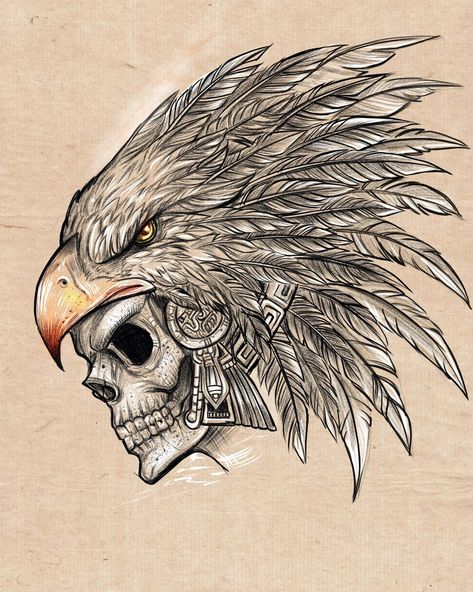 Eagle Warrior . . . . . . #drawingtattoo #drawingfortattoo #drawingtattoos #drawingskull #skullart #sketchtattoo #tattooazteca Aztec Eagle Warrior, Mexican Skull Tattoos, Eagle Warrior, Aztec Warrior Tattoo, Mexican Tattoo, Eagle Drawing, Mexican Culture Art, Aztec Warrior, Mexican Skulls