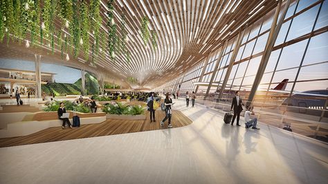 Gallery of UNStudio Proposes User-Centric Design for the Taiwan Taoyuan International Airport - 11 Taiwan Taoyuan International Airport, Airport Terminal 3, Terminal Bus, Airport Design, Airport Lounge, Mall Design, Airports Terminal, Bus Terminal, Roatan