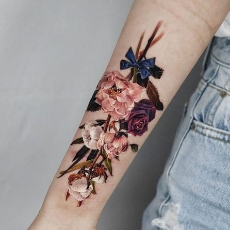 Tattoo Feminina, Soft Floral, Forearm Tattoo, Body Tattoos, Color Tattoo, Muted Colors, Tattoos And Piercings, Ink Tattoo, Watercolor Tattoo