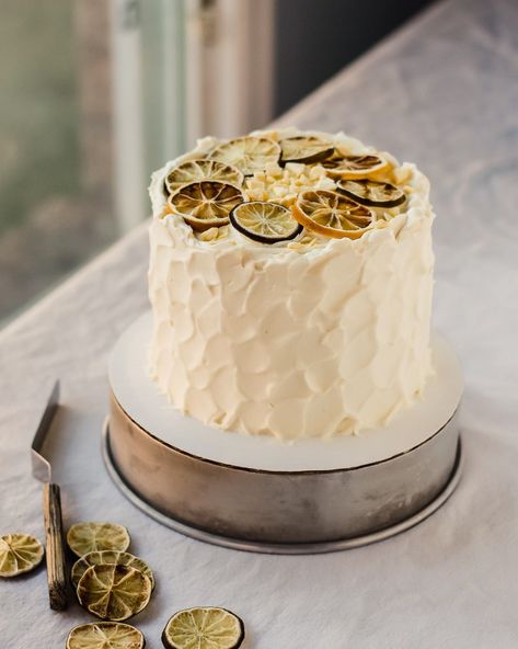 Lime Chiffon Cake with Mango Whipped Cream • Cook Til Delicious Lime Chiffon Cake, Mango Whipped Cream, Mango Frosting, Citrus Curd, Cake With Mango, Licorice Cake, Types Of Sponge Cake, Lime Chiffon, Lemon Chiffon Cake