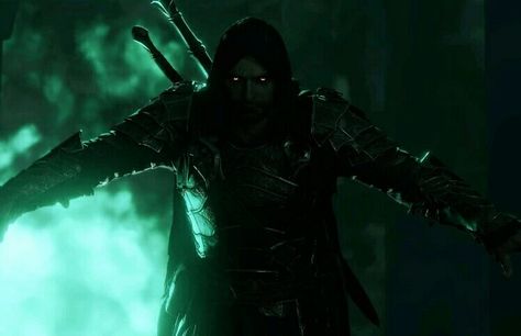 Talion is now a ring wraith and he really looks the part. Also, he’s out for his revenge on the Witch King of Angmar. Talion Nazgul Art, The Witch King Of Angmar, Ring Wraith, Minas Morgul, The Witch King, Witch King Of Angmar, Middle Earth Shadow, Witch King, Shadow Of Mordor