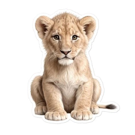 Lion Cub sticker, cute baby Lion digital art laptop decal, 5 inch bubble-free large vinyl sticker Etsy link in bio Lion Digital Art, Lion Sticker, Lion Cub, Baby Lion, Stickers Laptop, Sticker Cute, Laptop Decal, Laptop Stickers, Favorite Things Gift