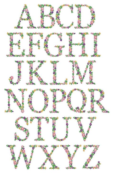 English Garden Monogram Embroidered Baby Sweater, Alphabet Designs, Free Monogram Fonts, Monogram Machine, Alphabet Font, Free Monogram, Everyday Sweater, Embroidery Alphabet, Present Perfect