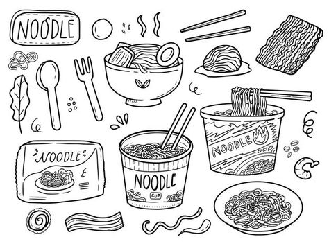 Instant noodle cup drawing sketches line... | Premium Vector #Freepik #vector #food #menu #hand #cartoon Cup Of Noodles Drawing, Ramen Noodle Drawing Easy, Cup Of Noodles Tattoo, Noodle Doodle Drawing, Noodle Cup Illustration, Noodles Drawing Easy, Ramen Drawing Simple, Cup Noodles Drawing, Food Drawing Sketches Easy