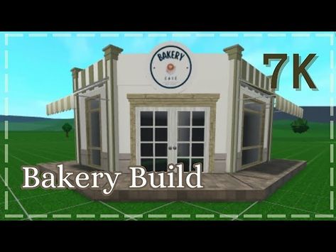 Bakery Bloxburg, Bloxburg Bakery, Small Bakery, Bakery Cafe, A Town, Basement, Building, Quick Saves