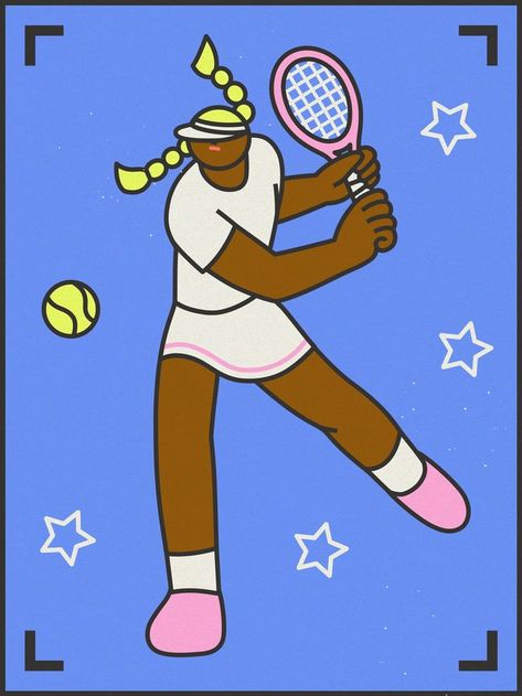 A girl playing tennis / テニスをする女の子 Tennis Illustration, Canada Summer, Tennis Girl, Calendar Poster, Playing Tennis, Sport Illustration, Sports Graphic Design, Illustration Graphic Design, Sports Brands