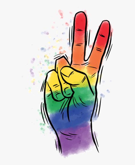 Rainbow Peace Sign, Pride Party, Peace Fingers, Peace Sign Hand, Rainbow Peace, Peace Illustration, Beading Ideas, Pastel Rainbow, Peace Sign