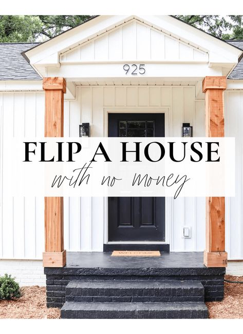 How To Flip A House With No Money - Living Letter Home Home Flipping Ideas, Rental Remodel Budget, Flip House Landscaping, Remodeling Home Ideas Fixer Upper, Exterior House Flip, Cheap Flip House Ideas, Affordable House Renovations, Flipping Old Houses, Cheap Exterior Updates