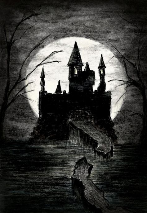 castle by DariaKuznetsova Castle Sketch, Castle Silhouette, Castle Tattoo, Castle Drawing, Dark Castle, Gothic Castle, Black Castle, رعب نفسي, Castle Art