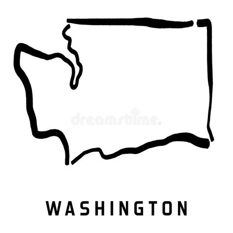 Washington State Outline, Map Outline, Reunion Ideas, State Outline, Simple Logo, Drawing Easy, Map Vector, State Map, String Art