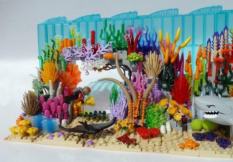 LEGO IDEAS - Product Ideas - Clip-Clap - The Little Barrier Reef Lego Underwater, Shark Lego, Lego Fish, Lego Zoo, Lego Beach, Lego Challenge, Big Lego, Lego Activities, Amazing Lego Creations