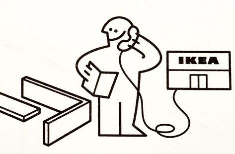 IKEA Releases Cheeky Step-By-Step Manual That Pokes Fun At Supermarket Hoarders - DesignTAXI.com Ikea Illustration, Ikea Man, Hannibal Lecter, Facebook Image, Samara, Life Design, Amazing Stories, Cool Things To Make, Peace Gesture